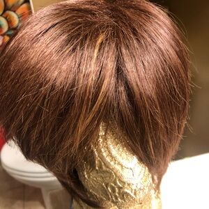 DIY♥️Glossy auburn Layered Hair Wig with Natural Wave